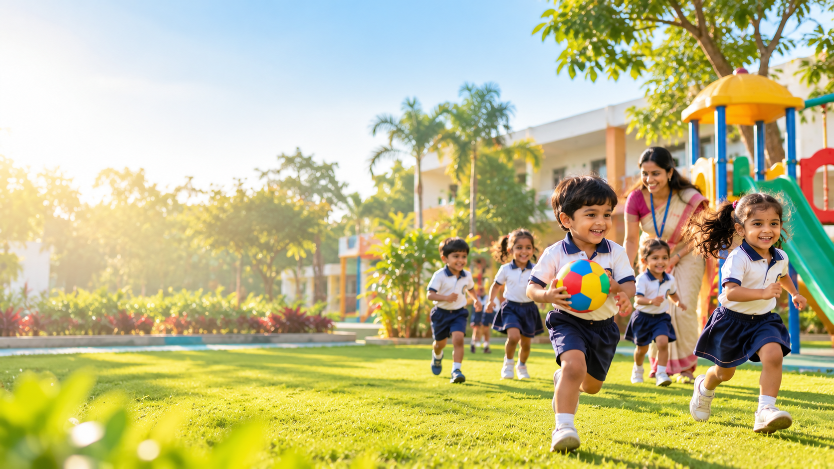 Playgroup children learning